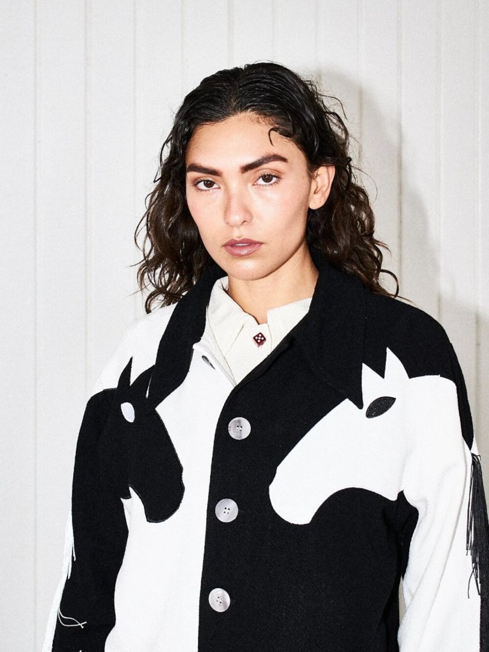 Fashion Brand Company dueling horse jacket (full length)